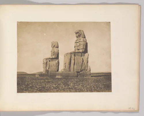 Gournah, les colosses by Maxime Du Camp, photograph, 1849-1851