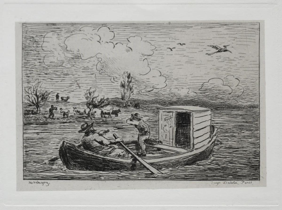 The Boat Trip: Le Mot de Cambronne (The Slanging Match) by Charles-François Daubigny, other, 1861