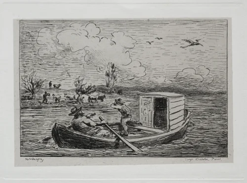 The Boat Trip: Le Mot de Cambronne (The Slanging Match) by Charles-François Daubigny, other, 1861