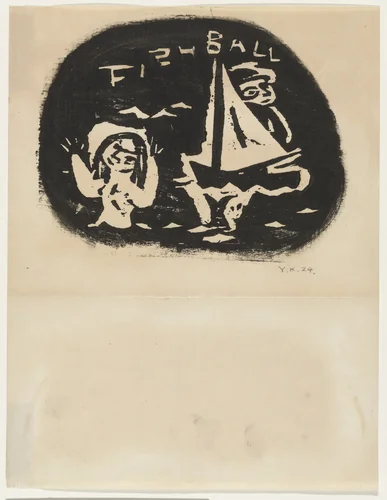 Fishball by Yasuo Kuniyoshi, print, 1924