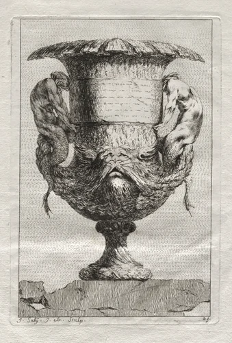 Suite of Vases: Plate 29 by Jacques François Saly, print, 1746