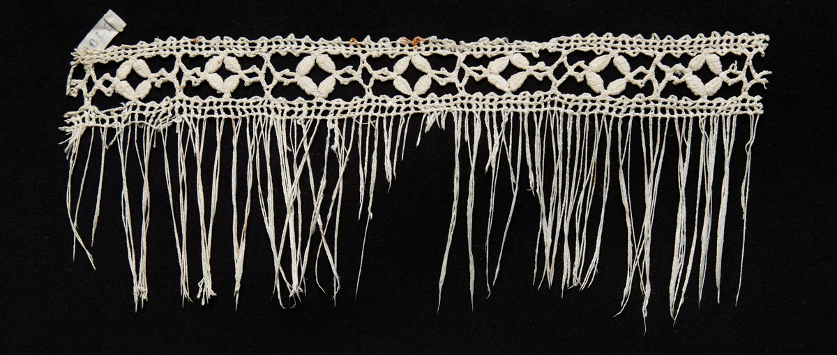 Bobbin Lace (Needlepoint Design) Insertion with Fringe by Unknown, textile, 1550-1599