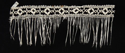 Bobbin Lace (Needlepoint Design) Insertion with Fringe by Unknown, textile, 1550-1599