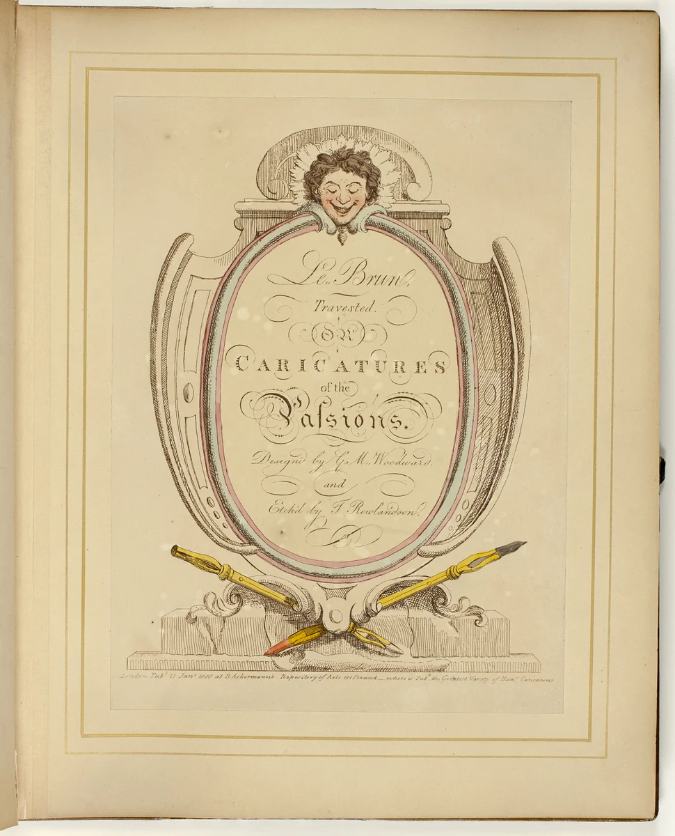 Le Brun Travested, or Caricatures of the Passions by Thomas Rowlandson
George Woodward
Franz Joseph Manskirch
Rudolph Ackermann, print, 1800