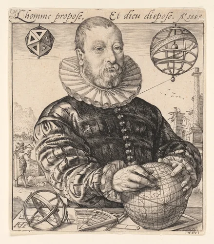 Nicolaus Petri van Deventer by Hendrick Goltzius, print, 1595