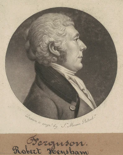 Robert Heysham by Charles B. J. Févret de Saint-Mémin, print, 1802