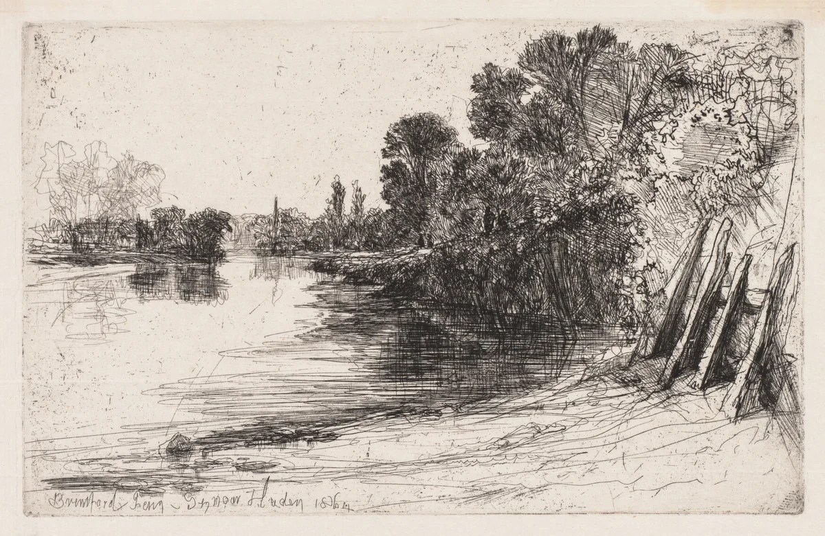 Brentford Ferry by Francis Seymour-Haden, print, 1864