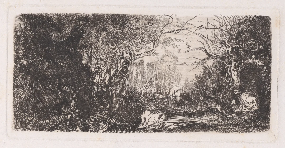 La Tentation de Saint Antoine (The Temptation of St. Anthony) by Rodolphe Bresdin, print, 1849