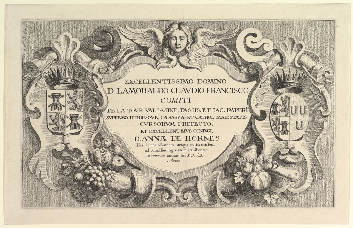 Title to the Entry into Hemissem by Wenceslaus Hollar, print, 1650