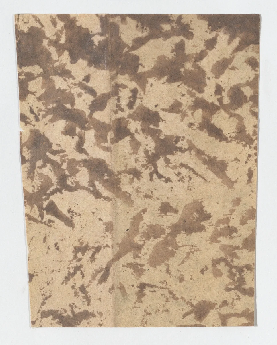 Sheet with overall splotchy pattern by anonymous, print, 1800-1900