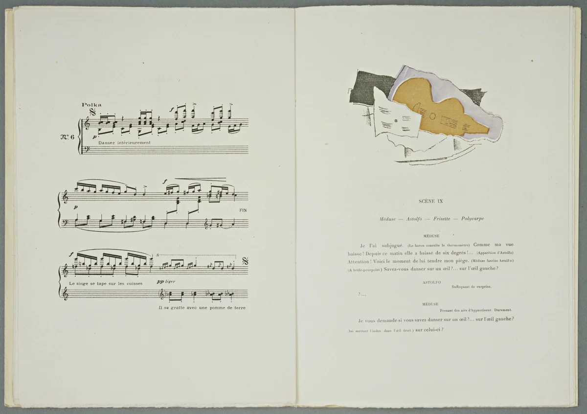 Headpiece (folio 14) from Le Piège de Méduse (The Ruse of Medusa) by Georges Braque, illustrated book, 1921