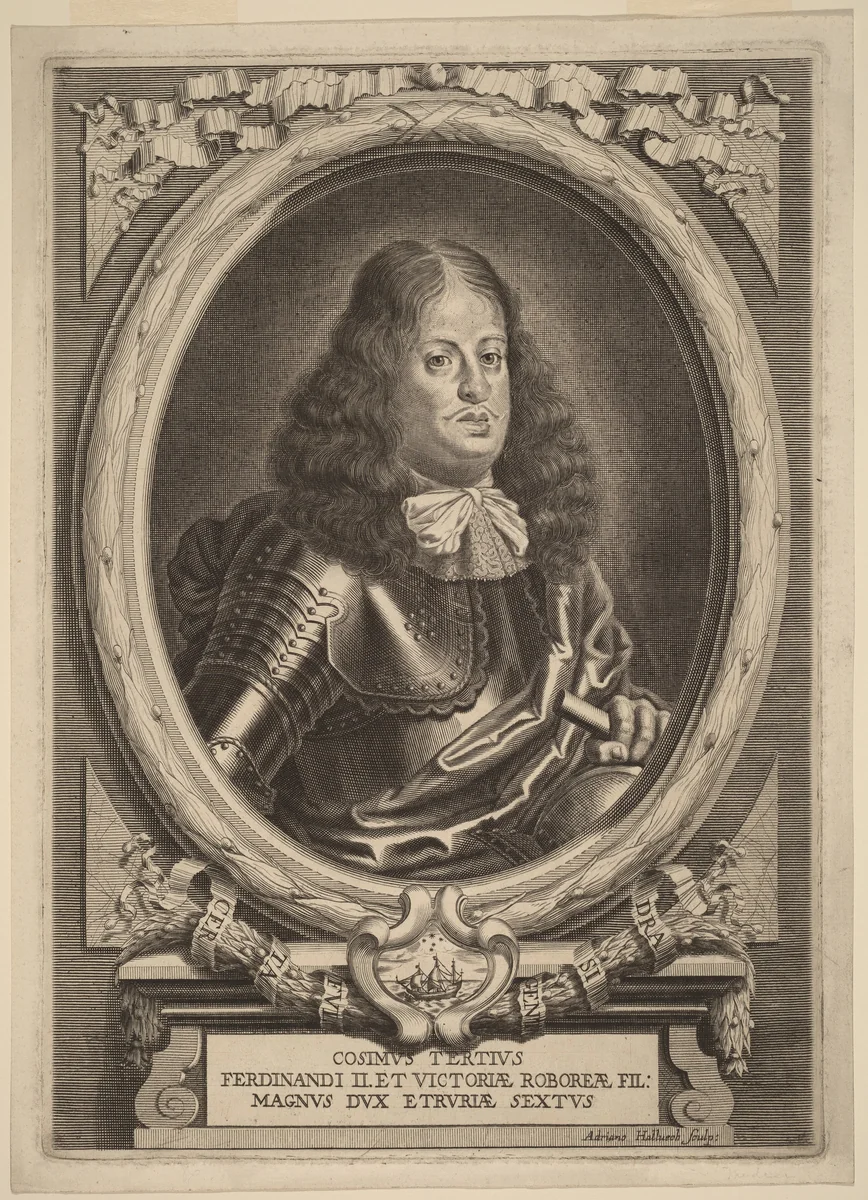 Cosimo III, Grand Duke of Tuscany by Adriaen Haelwegh, print, 1691