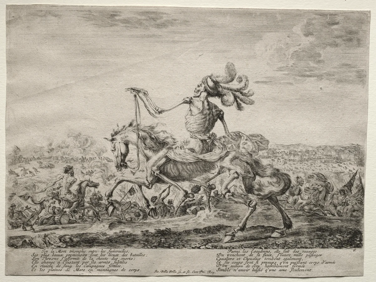 Death on the Battlefield by Stefano della Bella, print, 1646-1647