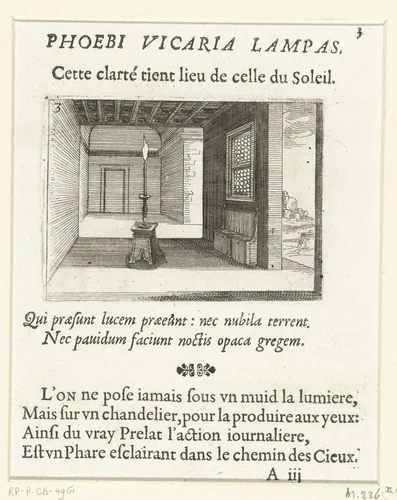 Brandende kaars by Jacques Callot, print, 1621-1635