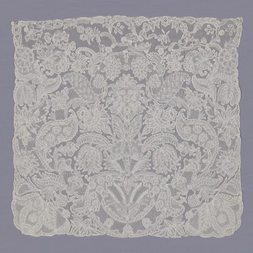 Cravat End by Belgium, Flanders, Brussels, textile, 1730-1749