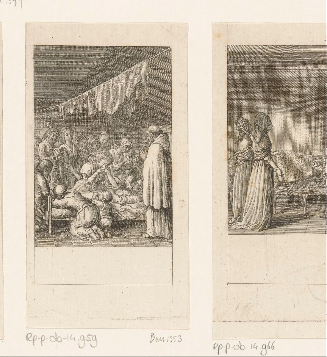 Labre, de nieuwe heilige by Daniel Nikolaus Chodowiecki, print, 1788