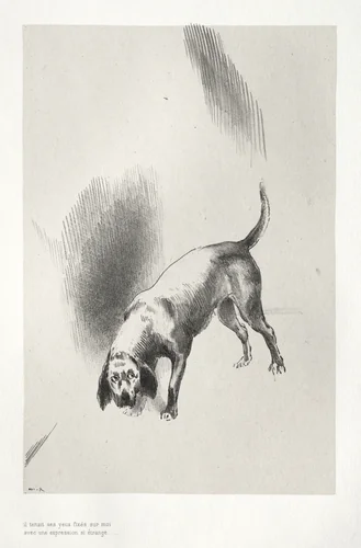He Fixed His Eyes on Me with an Expression That Was So Strange by Odilon Redon, print, 1896