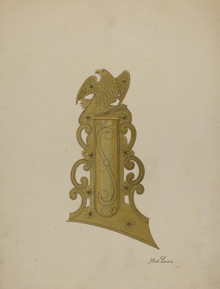 Patch Box of Kentucky Rifle by Albert Levone, index of american design, 1938