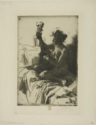 Souvenir or The Guitar by Anders Zorn, print, 1895