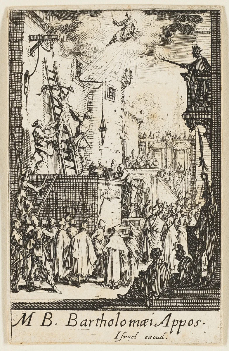 Martyrdom of Saint Bartholomew, plate nine from The Martyrdoms of the Apostles by Jacques Callot, print, 1612-1635