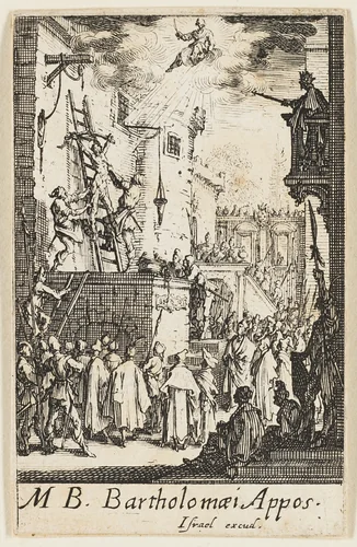 Martyrdom of Saint Bartholomew, plate nine from The Martyrdoms of the Apostles by Jacques Callot, print, 1612-1635
