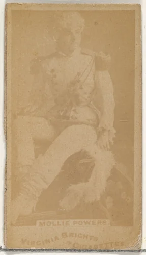 Mollie Powers, from the Actors and Actresses series (N45, Type 1) for Virginia Brights Cigarettes by Allen & Ginter, photograph, 1885-1891