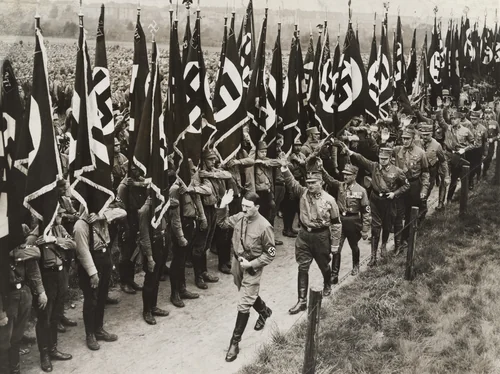 "The Legions of the Nazis of Germany Salute Their Leader" by Times Wide World Photos, photograph, 1931