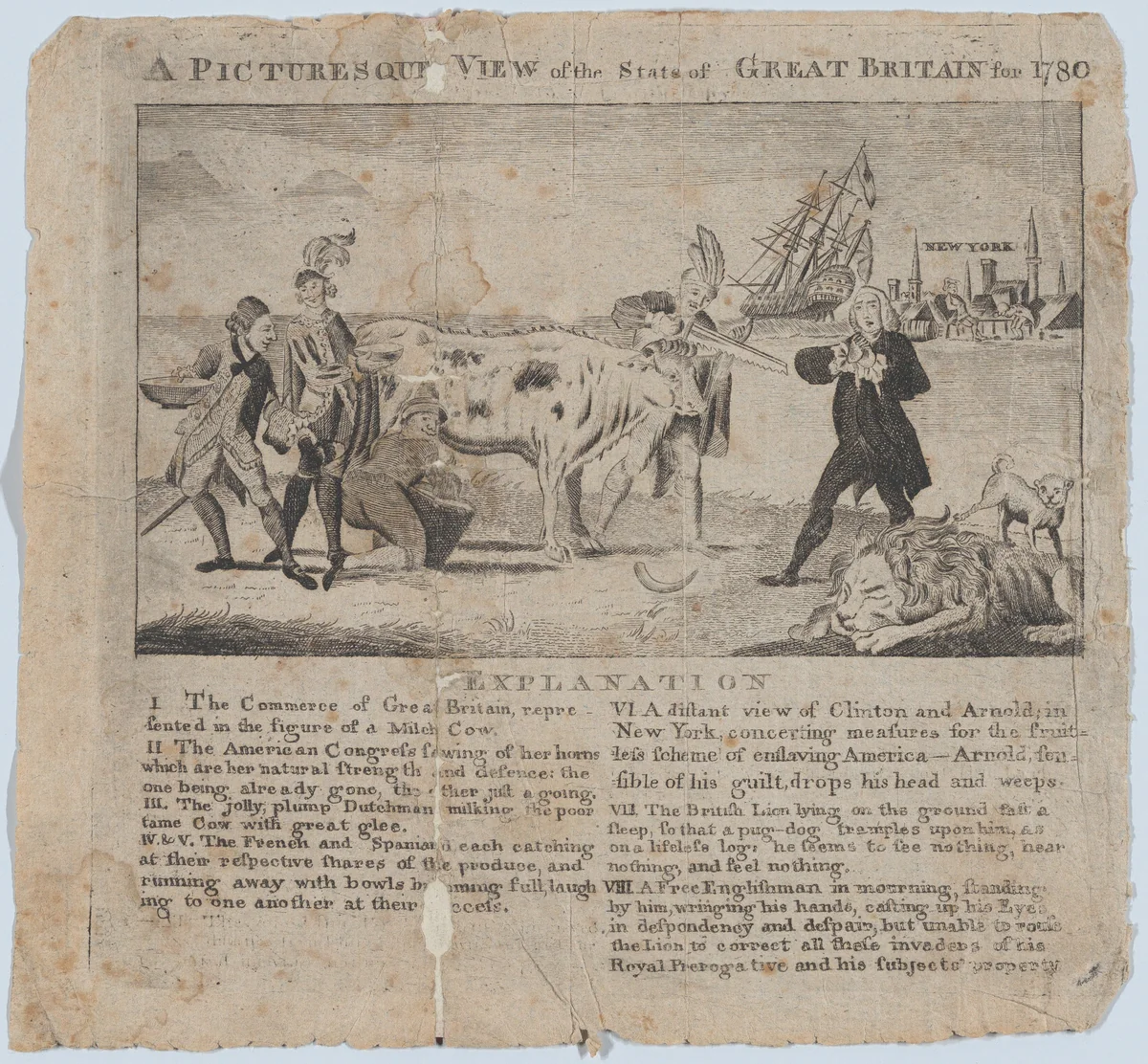 A Picturesque View of the State of Great Britain for 1780 by anonymous, print, 1780