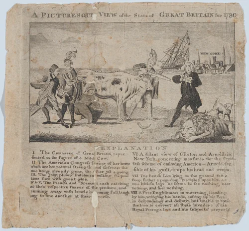 A Picturesque View of the State of Great Britain for 1780 by anonymous, print, 1780