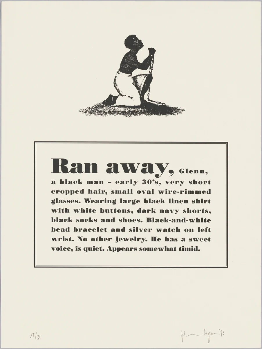 Untitled by Glenn Ligon, portfolio, 1993