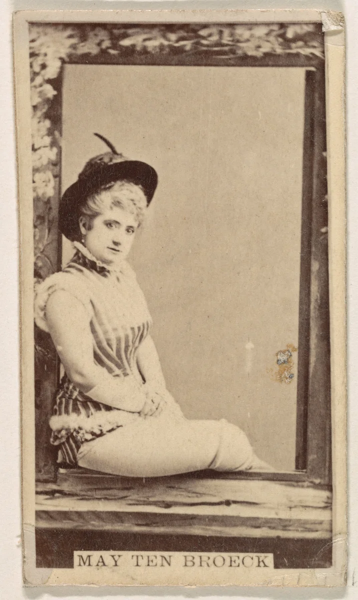 May Ten Broeck, from the Actresses series (N245) issued by Kinney Brothers to promote Sweet Caporal Cigarettes by Kinney Brothers Tobacco Company, photograph, 1890