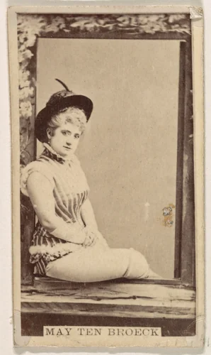 May Ten Broeck, from the Actresses series (N245) issued by Kinney Brothers to promote Sweet Caporal Cigarettes by Kinney Brothers Tobacco Company, photograph, 1890