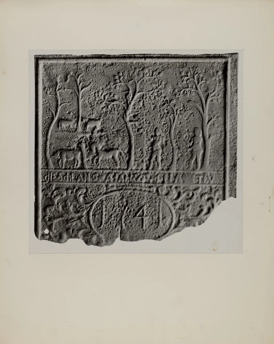 Pa. German Stove Plate by Charles Von Urban, index of american design, 1942