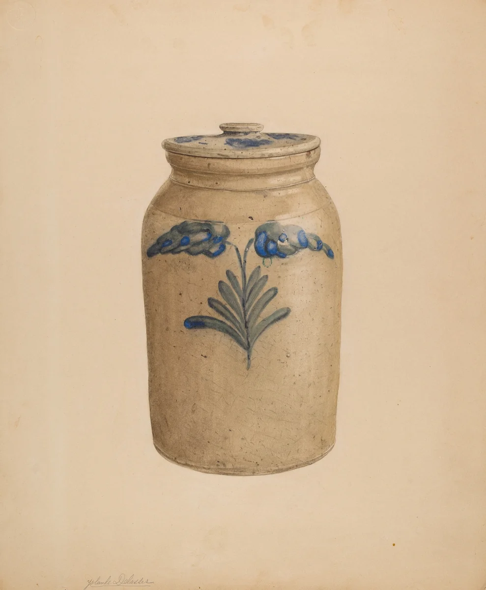 Jar by Yolande Delasser, index of american design, 1938