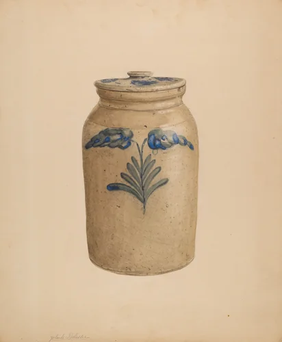 Jar by Yolande Delasser, index of american design, 1938