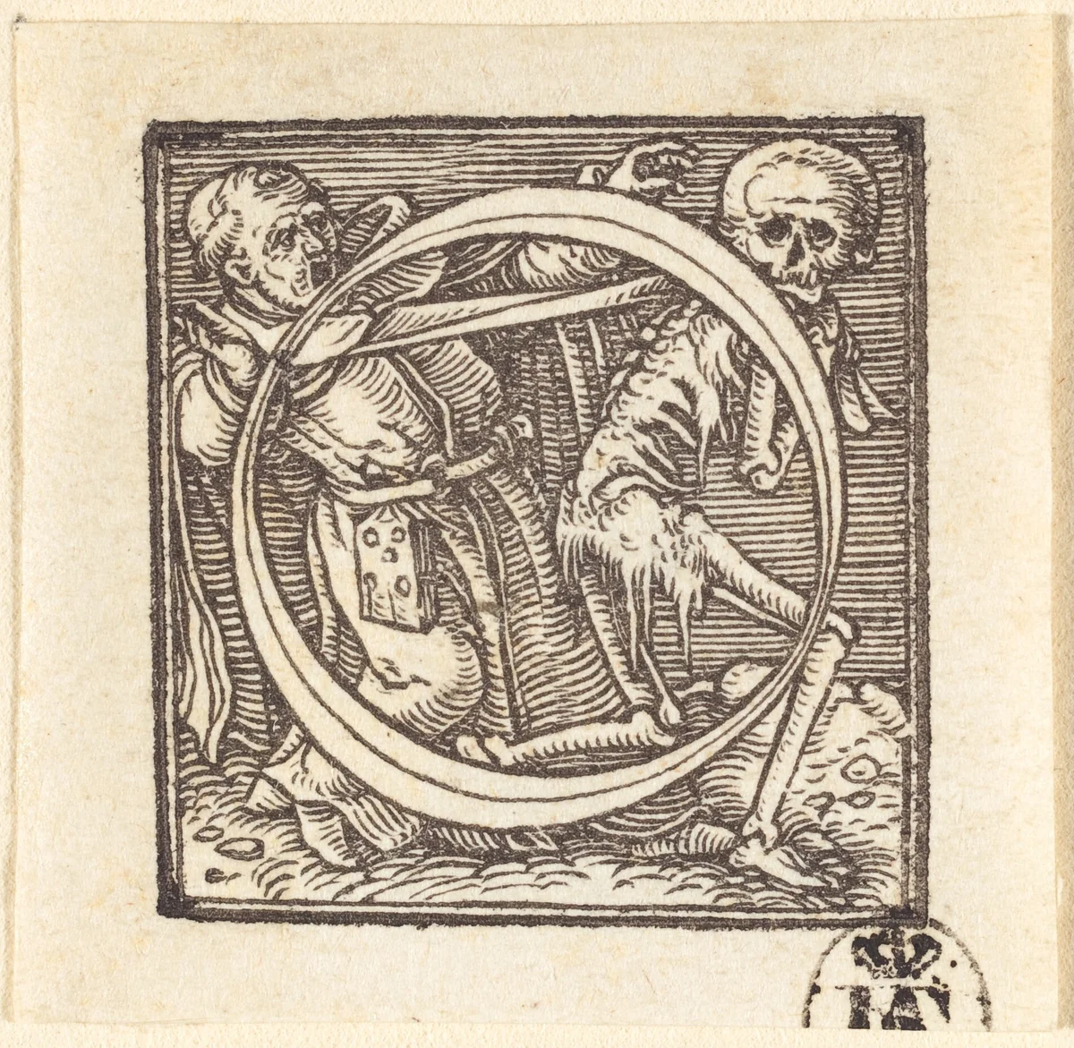 Letter O by Hans Lützelburger, print, 1518-1528