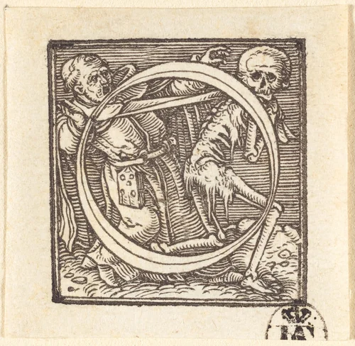 Letter O by Hans Lützelburger, print, 1518-1528