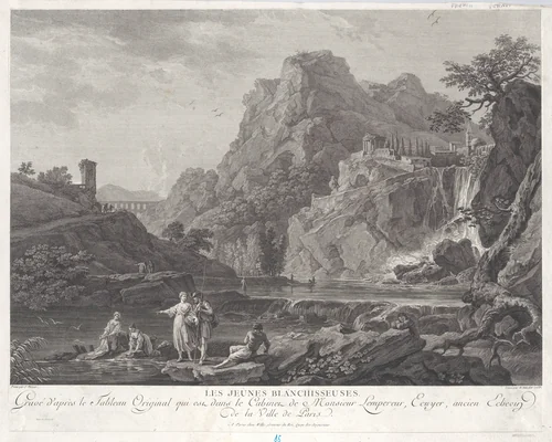 The Young Laundresses by Joseph Vernet, print, 1768