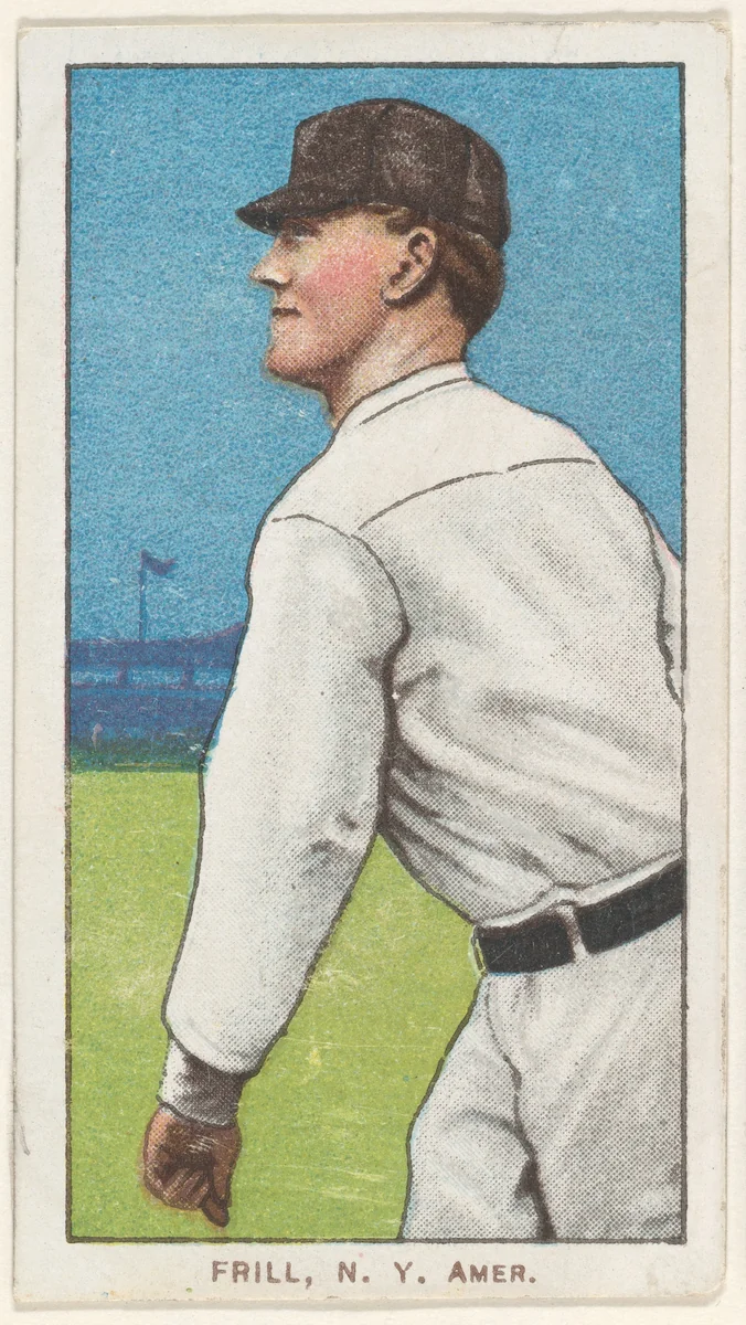 Frill, New York, American League, from the White Border series (T206) for the American Tobacco Company by American Tobacco Company, print, 1909-1911