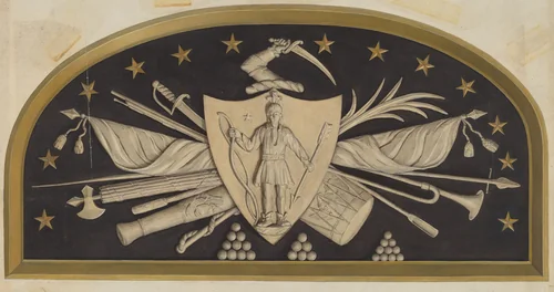 Lunette - Massachusetts State Seal by Jane Iverson, index of american design, 1937