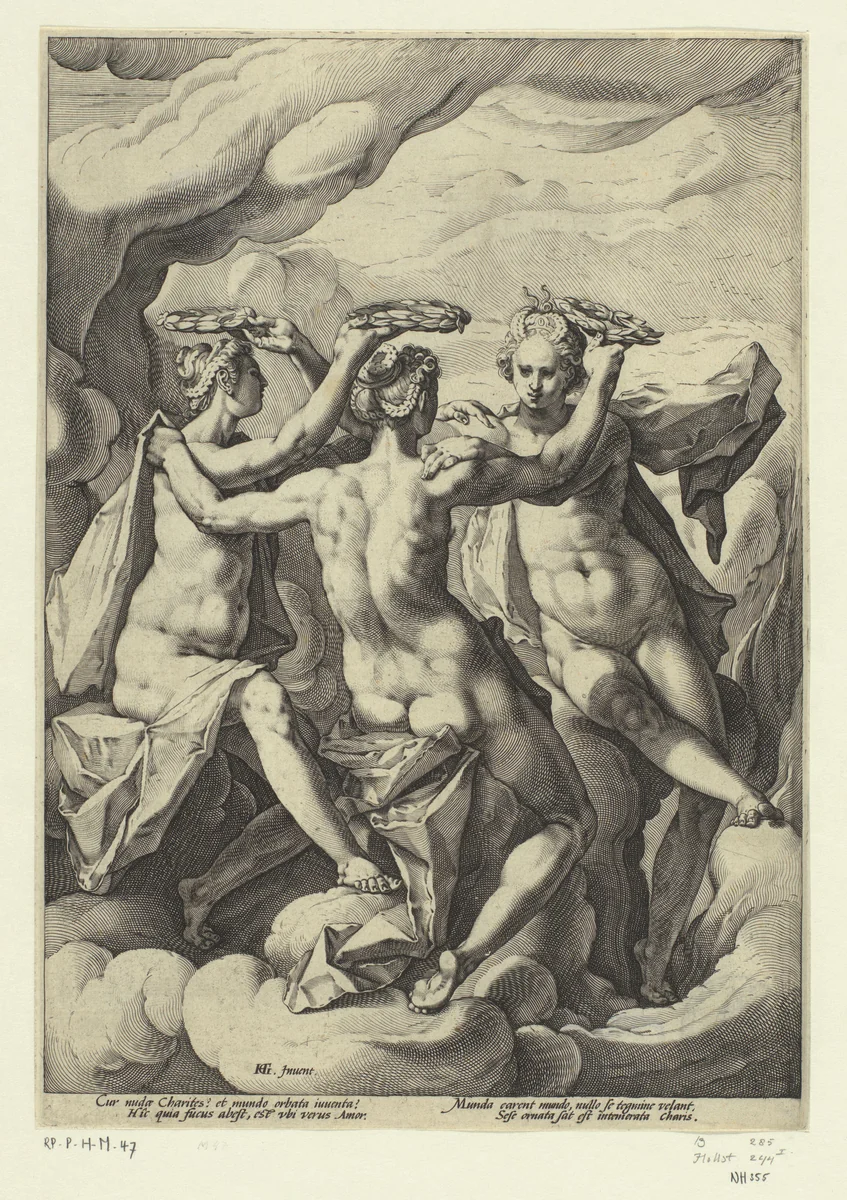 Drie gratiën by Unknown, print, 1588