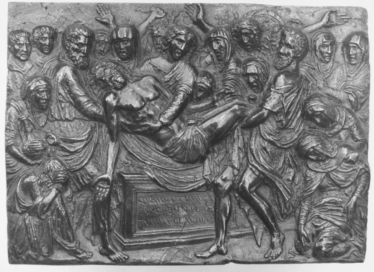 The Entombment of Christ by Andrea Briosco, metalwork, 1500-1515