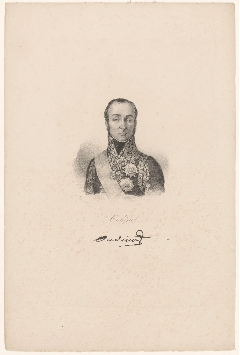 Portret van Nicolas-Charles Oudinot by anonymous, print, 1818-1842