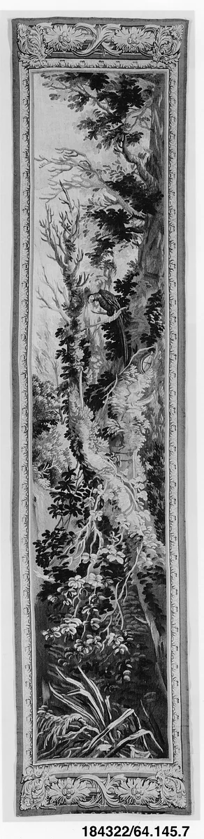 The Parrot from a set of the Italian Village Scenes by François Boucher, textile, 1734-1762