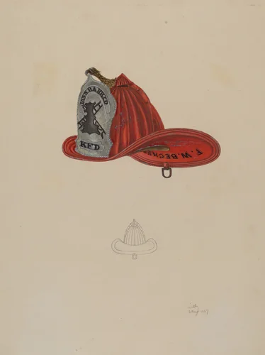 Fireman's Hat by William Lang, index of american design, 1937