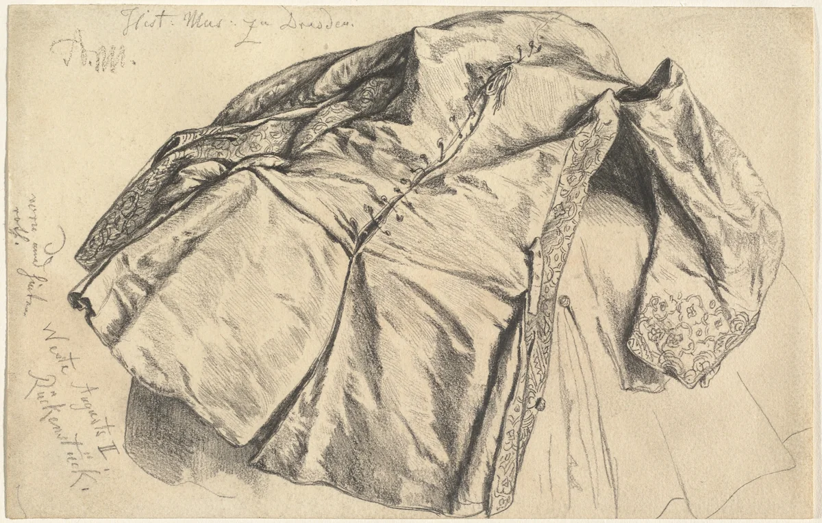 The Vest of August the Strong by Adolph Menzel, drawing, 1840