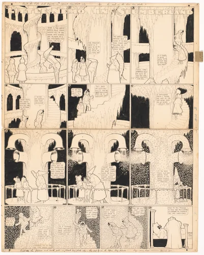 Little Nemo in Slumberland: Climbing the Great North Pole by Winsor McCay, drawing, 1907