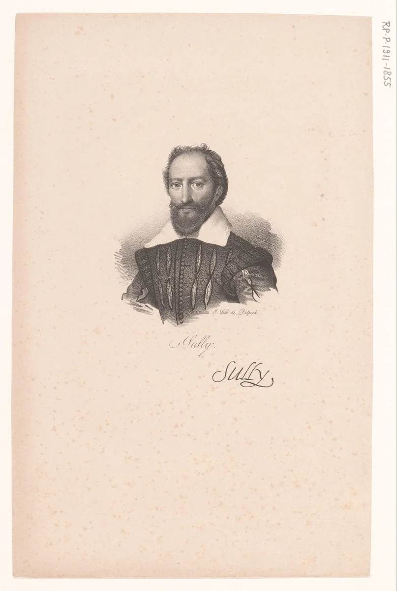 Portret van Maximilien de Béthune, hertog van Sully by anonymous, print, 1818-1842