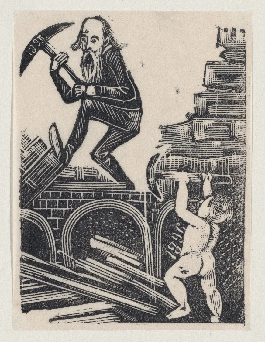 The New Year 1896 by José Guadalupe Posada, print, 1896