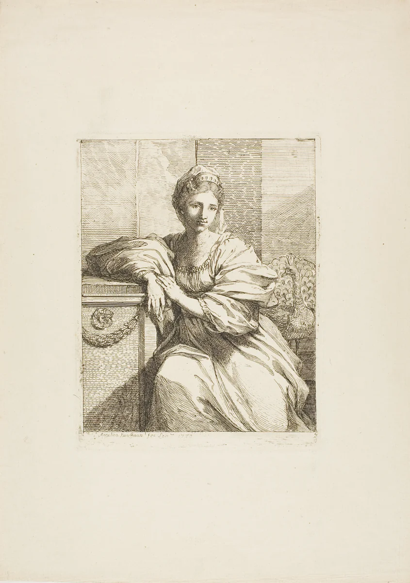 Juno and the Peacock by Angelica Kauffmann, print, 1770